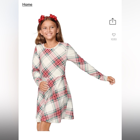 Plaid Skater Dress NWT Size XL 14 - Picture 2 of 4